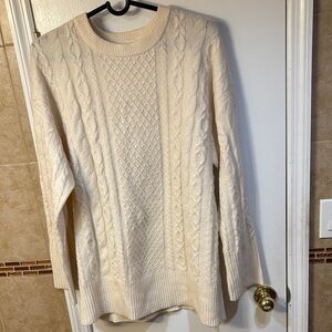 Cream Cable Knit Sweater